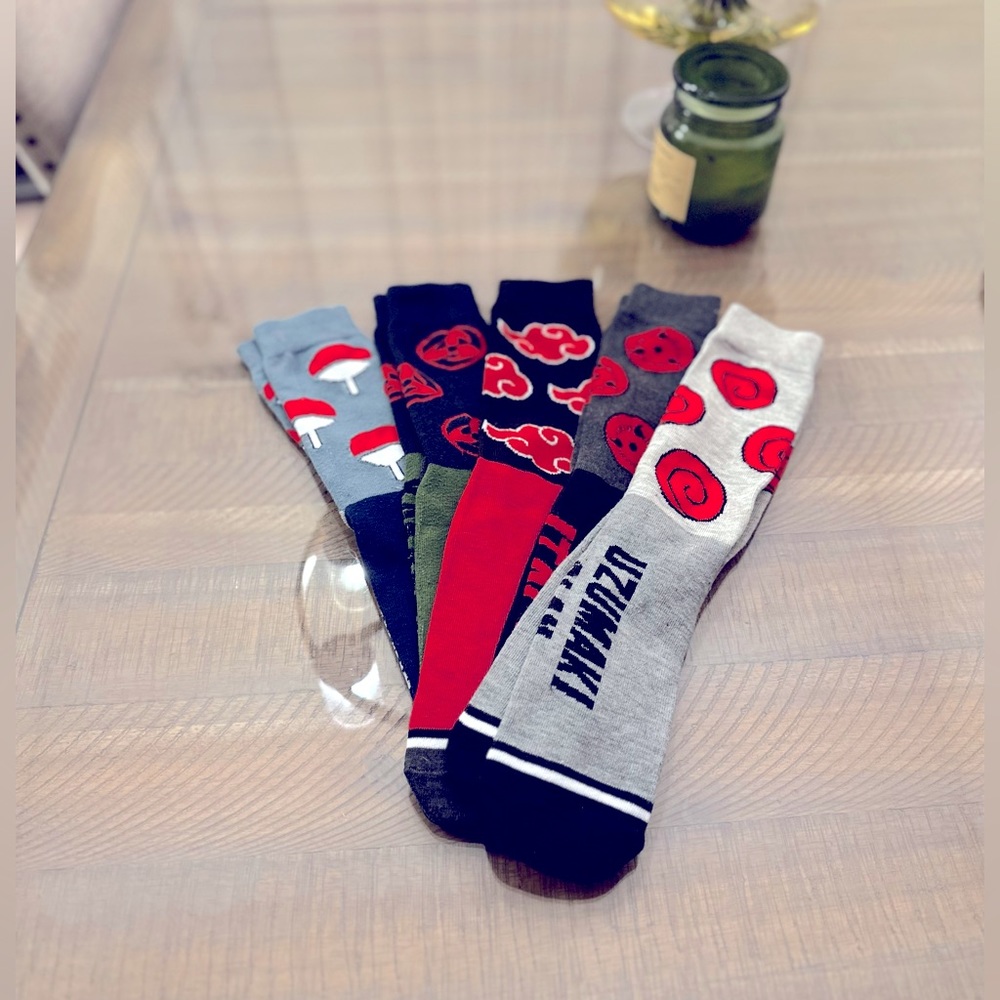 Five Pairs of Naruto Socks